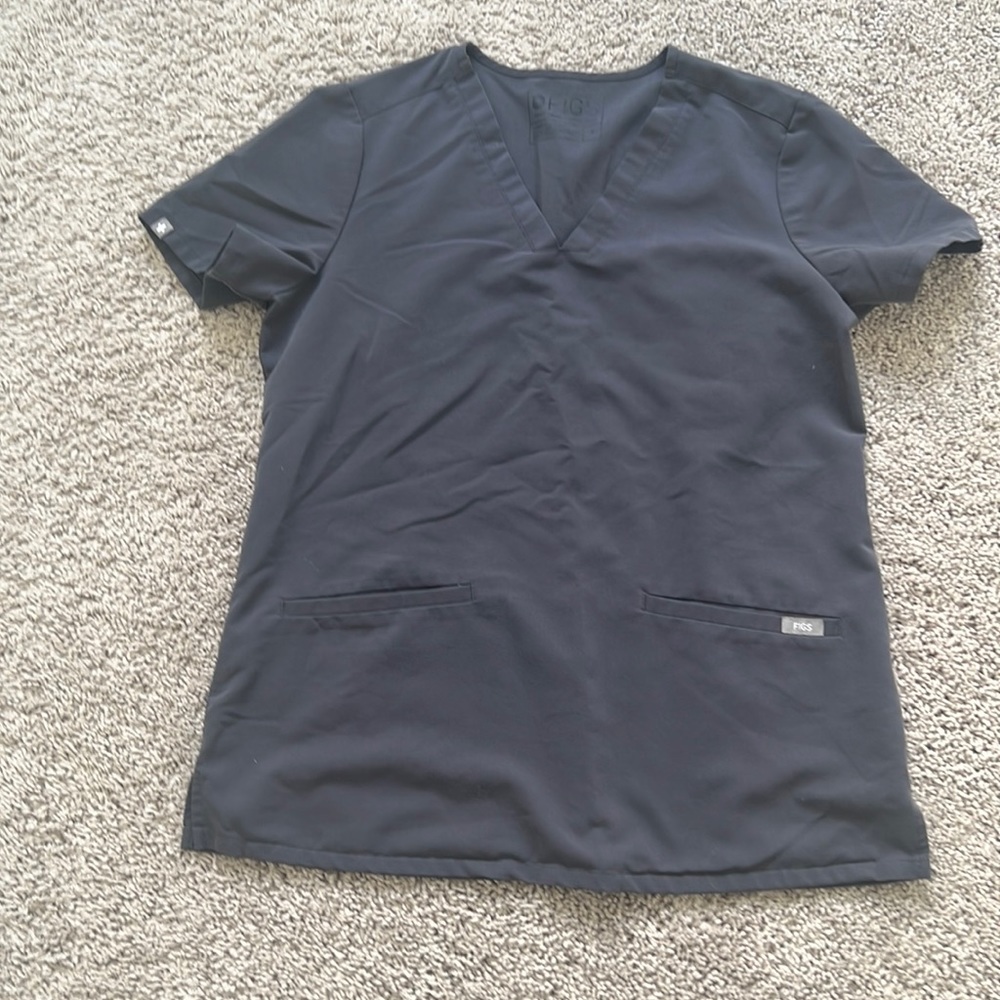 Small Figs Charcoal Scrub Top